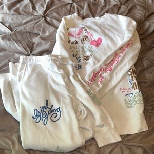 LONELY GHOST WHITE MATCHING SET GIRL GANG COLLECTION